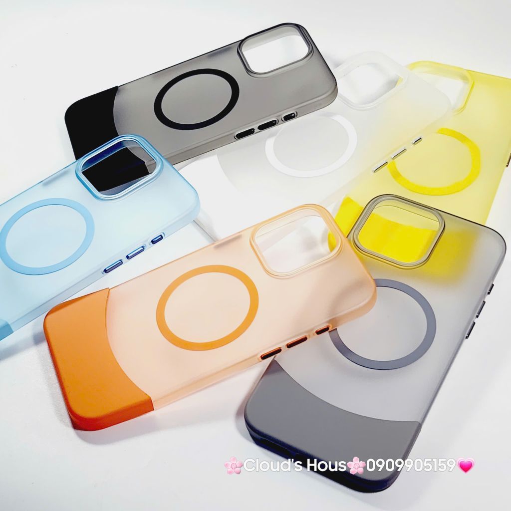 Case Ốp điện thoại iPhone Likgus Màu Nhám Khung Ráp Magsafe Siêu Mỏng Không Vàng iPhone 15/16/Pro/Promax