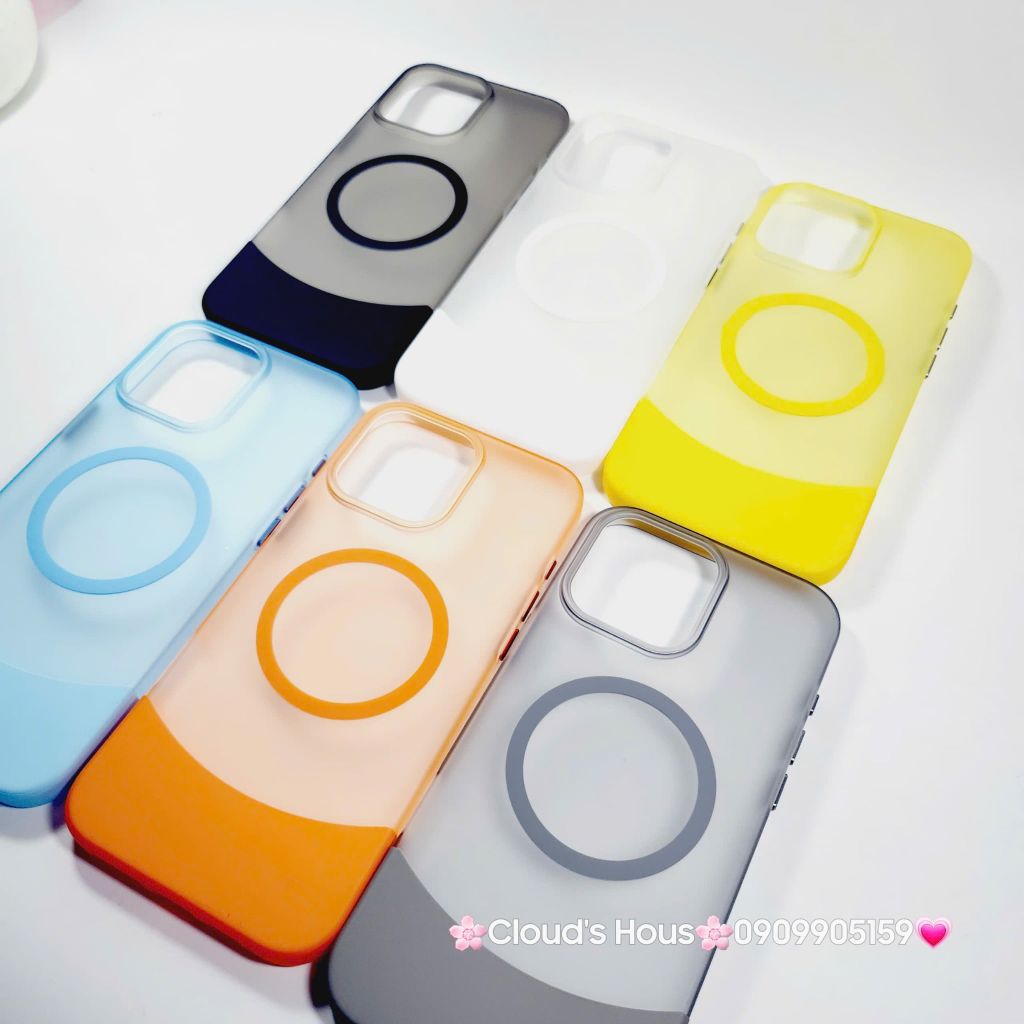 Case Ốp điện thoại iPhone Likgus Màu Nhám Khung Ráp Magsafe Siêu Mỏng Không Vàng iPhone 15/16/Pro/Promax