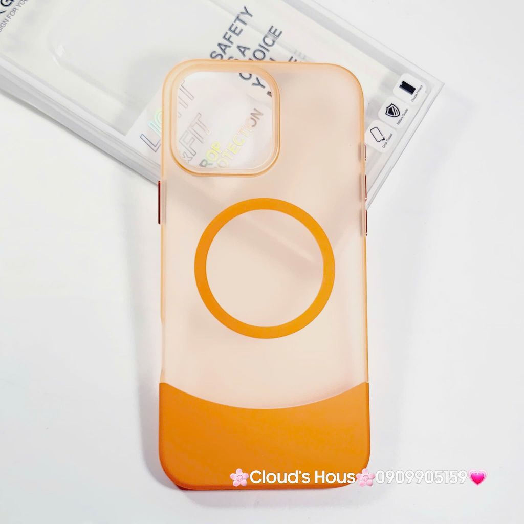 Case Ốp điện thoại iPhone Likgus Màu Nhám Khung Ráp Magsafe Siêu Mỏng Không Vàng iPhone 15/16/Pro/Promax