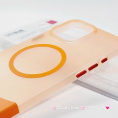 Case Ốp điện thoại iPhone Likgus Màu Nhám Khung Ráp Magsafe Siêu Mỏng Không Vàng iPhone 15/16/Pro/Promax