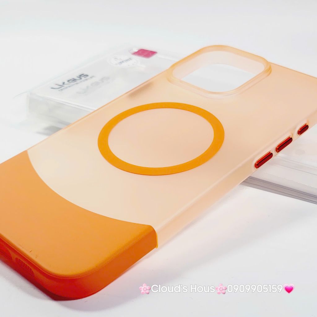 Case Ốp điện thoại iPhone Likgus Màu Nhám Khung Ráp Magsafe Siêu Mỏng Không Vàng iPhone 15/16/Pro/Promax