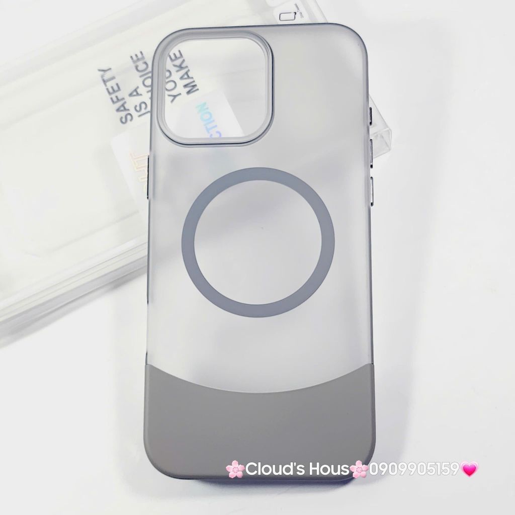 Case Ốp điện thoại iPhone Likgus Màu Nhám Khung Ráp Magsafe Siêu Mỏng Không Vàng iPhone 15/16/Pro/Promax