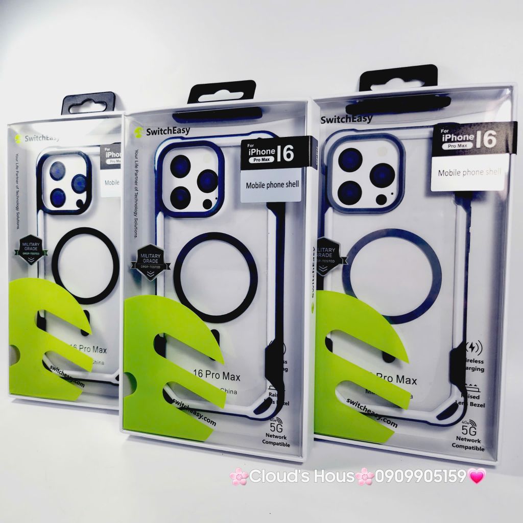 Case Ốp điện thoại iPhone Switcheasy Chống Shock 4 Góc Viền Màu 16/Plus/Pro/Promax