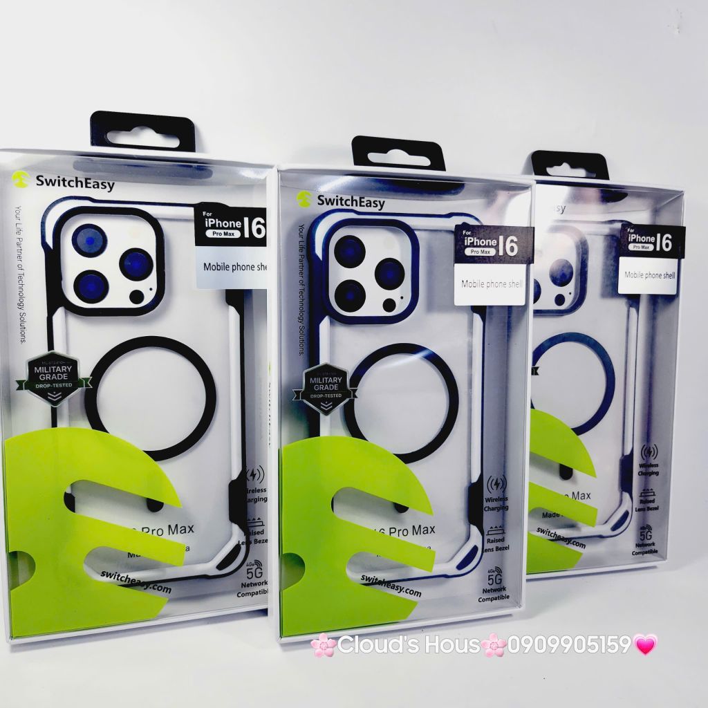Case Ốp điện thoại iPhone Switcheasy Chống Shock 4 Góc Viền Màu 16/Plus/Pro/Promax