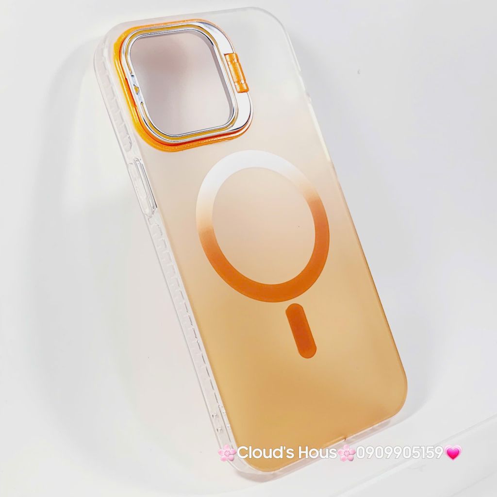 Case Ốp điện thoại iPhone Likgus Nhám Ombre Magsafe Viền Màu Không Vàng Chống Dựng khung Camera iPhone 16/Pro/Promax