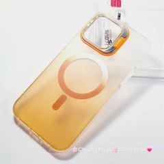 Case Ốp điện thoại iPhone Likgus Nhám Ombre Magsafe Viền Màu Không Vàng Chống Dựng khung Camera iPhone 16/Pro/Promax