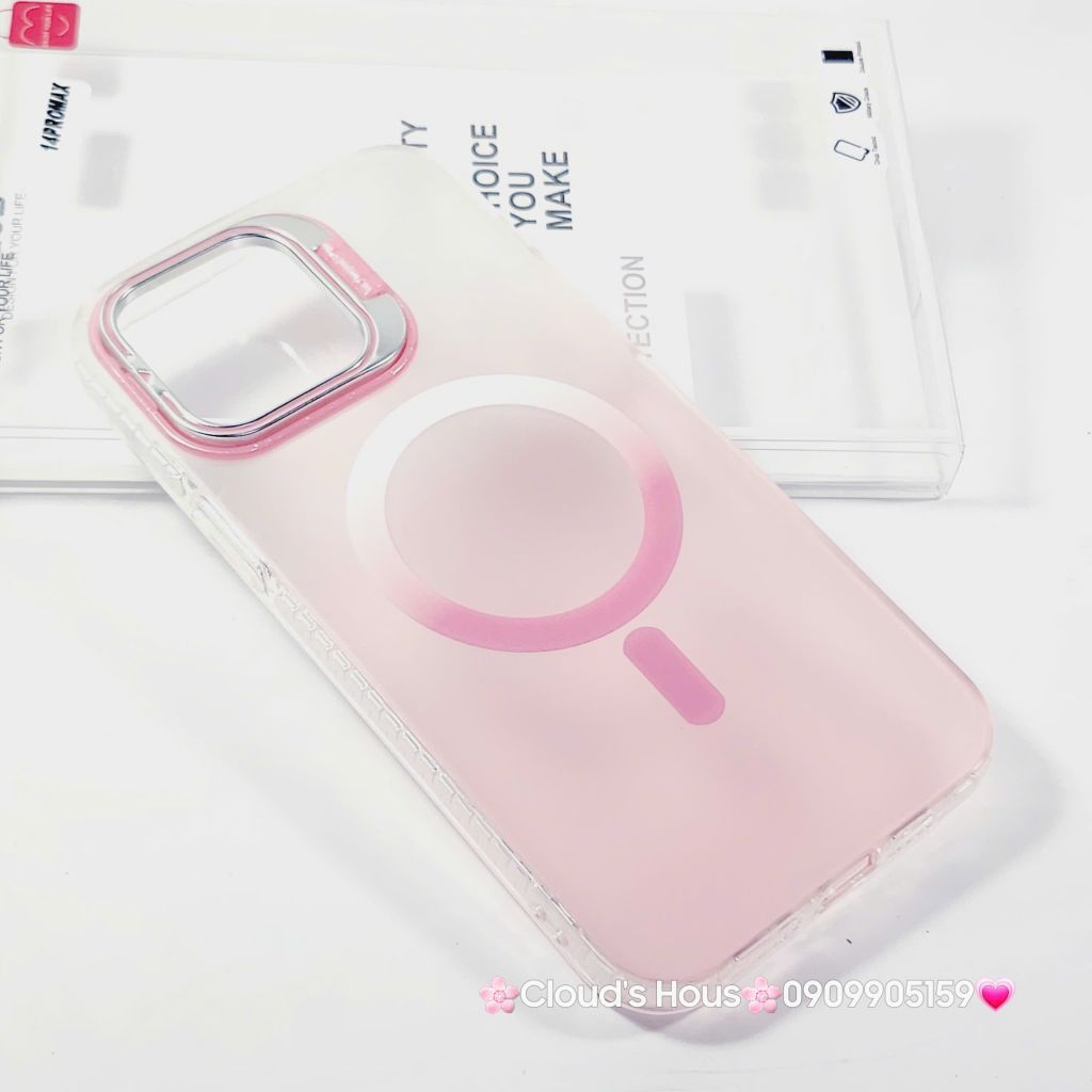 Case Ốp điện thoại iPhone Likgus Nhám Ombre Magsafe Viền Màu Không Vàng Chống Dựng khung Camera iPhone 16/Pro/Promax