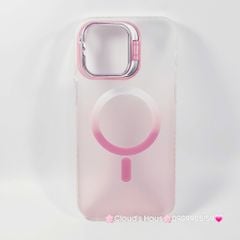 Case Ốp điện thoại iPhone Likgus Nhám Ombre Magsafe Viền Màu Không Vàng Chống Dựng khung Camera iPhone 16/Pro/Promax
