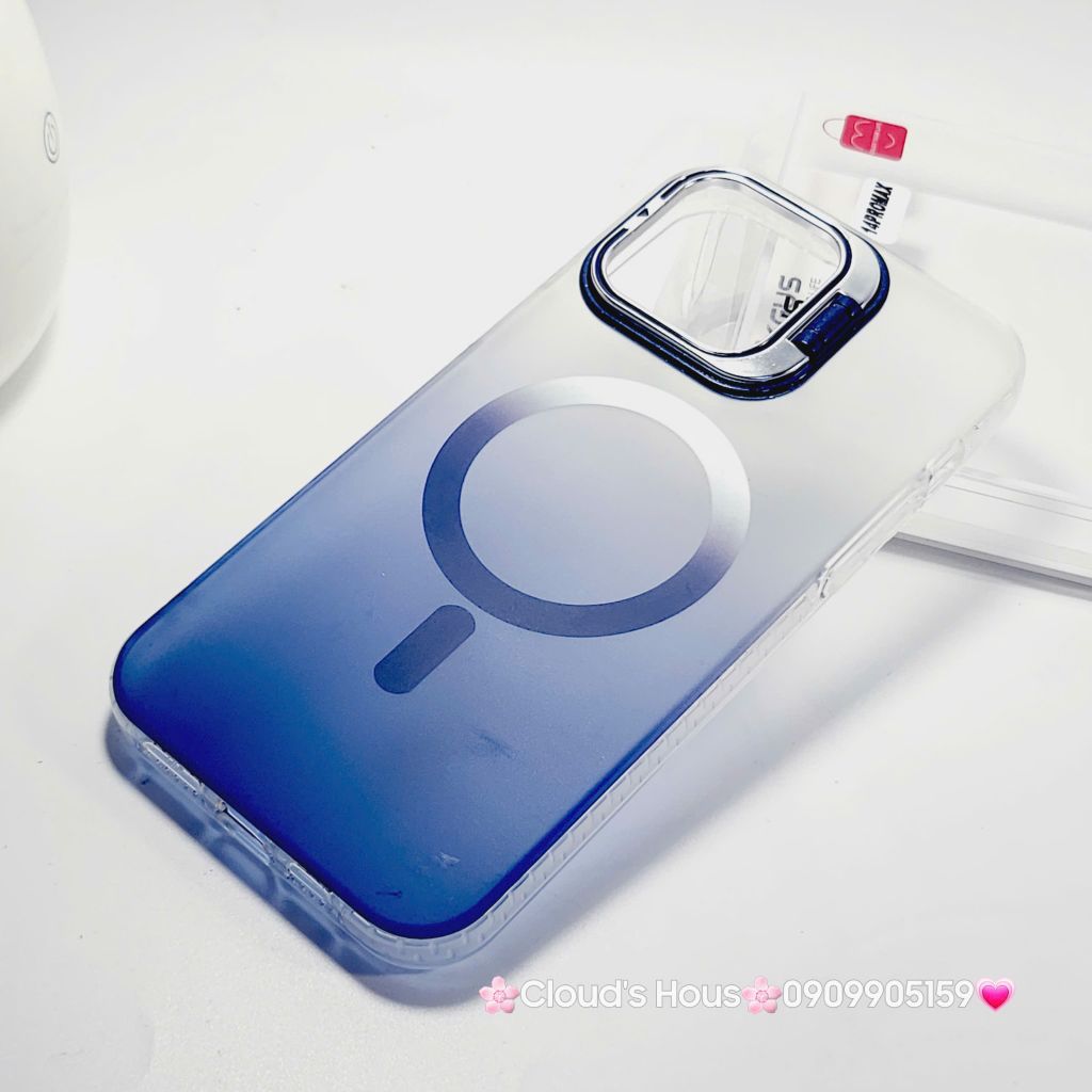 Case Ốp điện thoại iPhone Likgus Nhám Ombre Magsafe Viền Màu Không Vàng Chống Dựng khung Camera iPhone 16/Pro/Promax