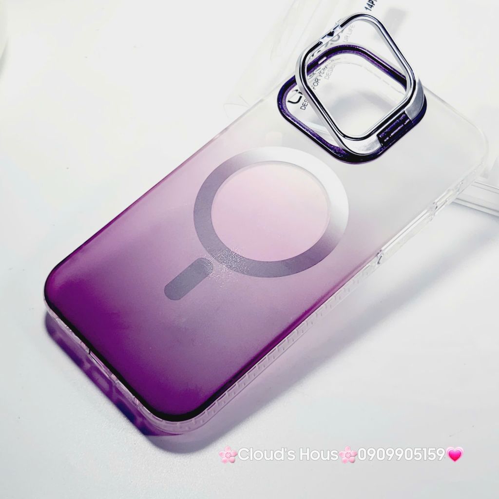Case Ốp điện thoại iPhone Likgus Nhám Ombre Magsafe Viền Màu Không Vàng Chống Dựng khung Camera iPhone 16/Pro/Promax