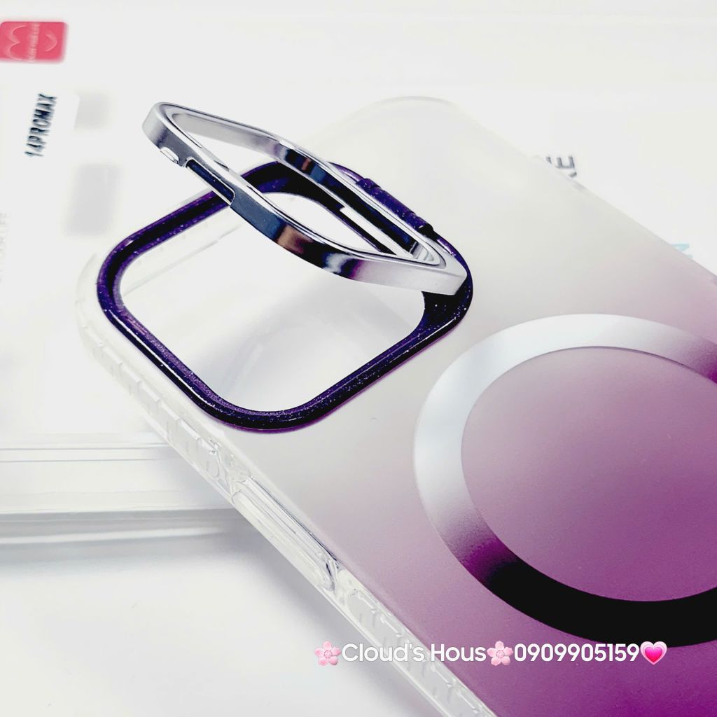 Case Ốp điện thoại iPhone Likgus Nhám Ombre Magsafe Viền Màu Không Vàng Chống Dựng khung Camera iPhone 16/Pro/Promax