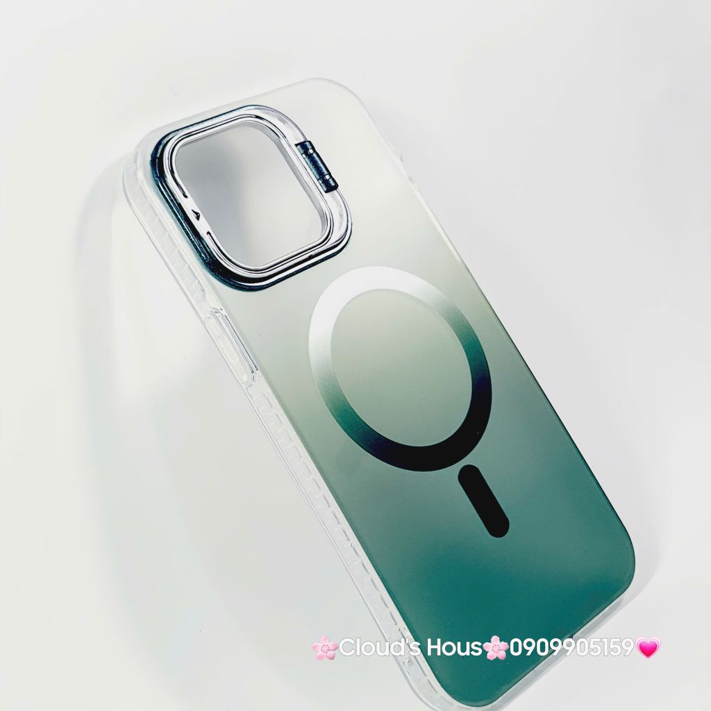 Case Ốp điện thoại iPhone Likgus Nhám Ombre Magsafe Viền Màu Không Vàng Chống Dựng khung Camera iPhone 16/Pro/Promax
