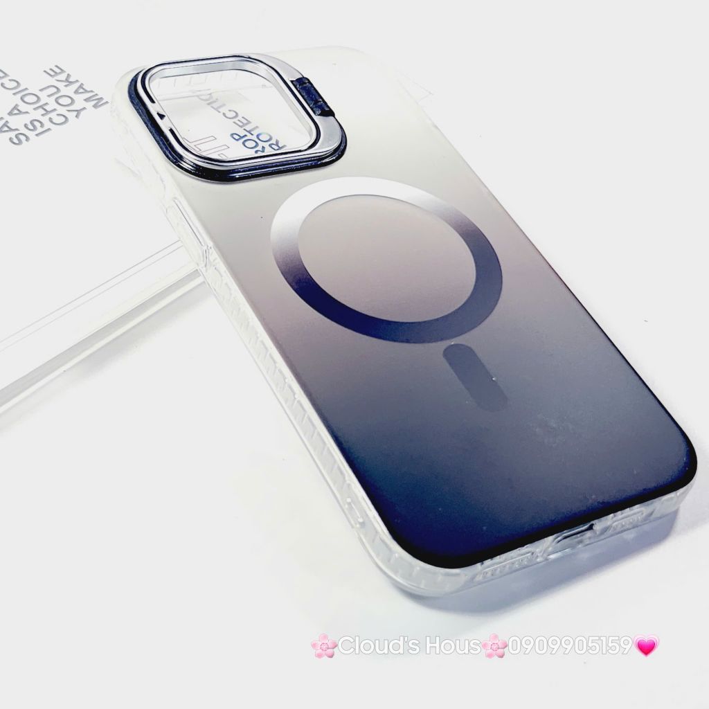 Case Ốp điện thoại iPhone Likgus Nhám Ombre Magsafe Viền Màu Không Vàng Chống Dựng khung Camera iPhone 16/Pro/Promax