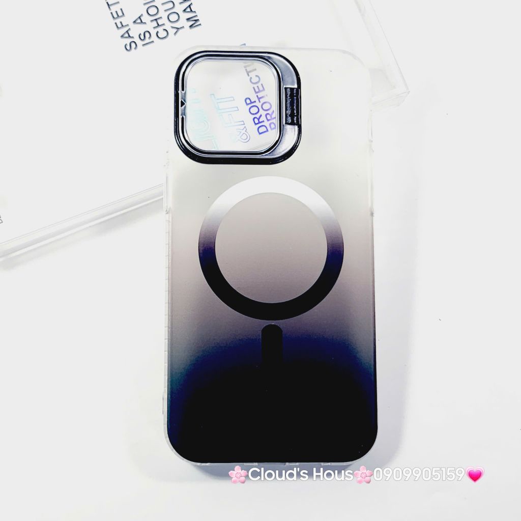 Case Ốp điện thoại iPhone Likgus Nhám Ombre Magsafe Viền Màu Không Vàng Chống Dựng khung Camera iPhone 16/Pro/Promax