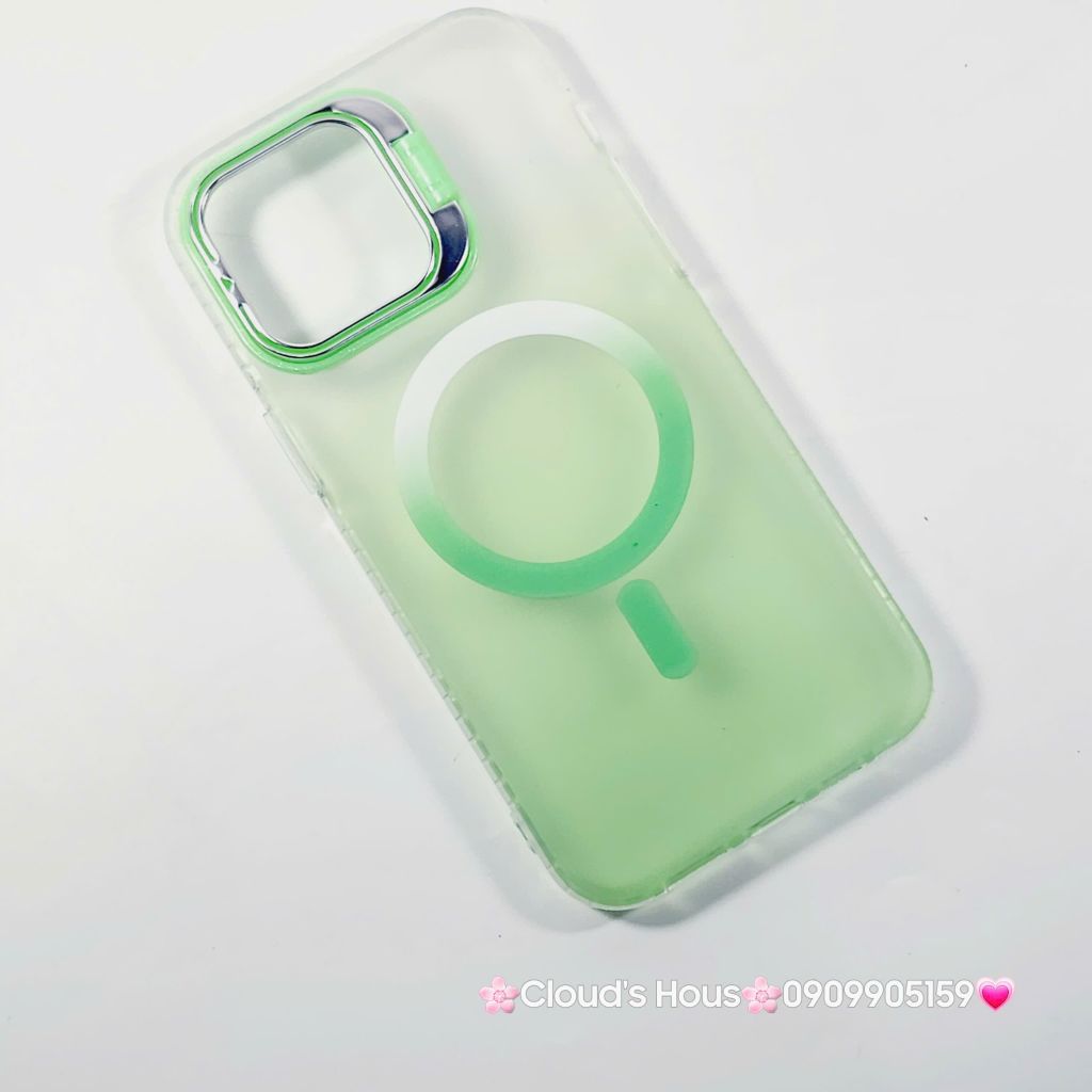 Case Ốp điện thoại iPhone Likgus Nhám Ombre Magsafe Viền Màu Không Vàng Chống Dựng khung Camera iPhone 16/Pro/Promax
