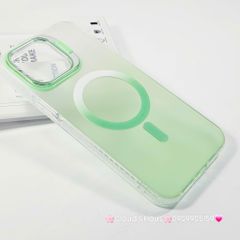 Case Ốp điện thoại iPhone Likgus Nhám Ombre Magsafe Viền Màu Không Vàng Chống Dựng khung Camera iPhone 16/Pro/Promax