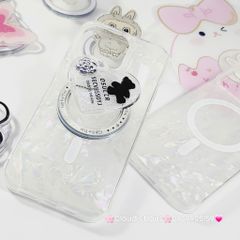 Case Ốp điện thoại iPhone Nền Trắng Ánh Xà Cừ Magsafe iPhone 11/12/13/14/15/16/Pro/Promax