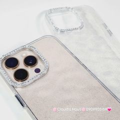 Case Ốp điện thoại iPhone Trong Kim Tuyến Đính đá viền camera Bling Bling iPhone 11/12/13/14/15/16/Pro/Promax