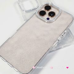 Case Ốp điện thoại iPhone Trong Kim Tuyến Đính đá viền camera Bling Bling iPhone 11/12/13/14/15/16/Pro/Promax