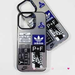 Case Ốp điện thoại iPhone Đen Nhám So Cool Adidas Stickers iPhone 11/12/13/14/15/Pro/Promax