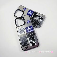 Case Ốp điện thoại iPhone Đen Nhám So Cool Adidas Stickers iPhone 11/12/13/14/15/Pro/Promax