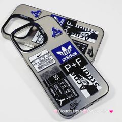 Case Ốp điện thoại iPhone Đen Nhám So Cool Adidas Stickers iPhone 11/12/13/14/15/Pro/Promax