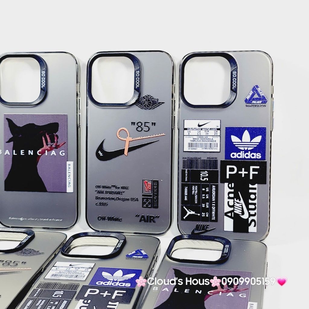 Case Ốp điện thoại iPhone Đen Nhám So Cool Nike Stickers iPhone 11/12/13/14/15/Pro/Promax