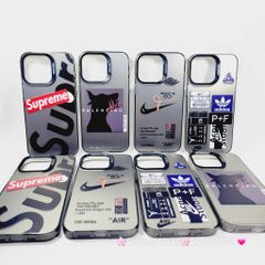 Case Ốp điện thoại iPhone Đen Nhám So Cool Adidas Stickers iPhone 11/12/13/14/15/Pro/Promax