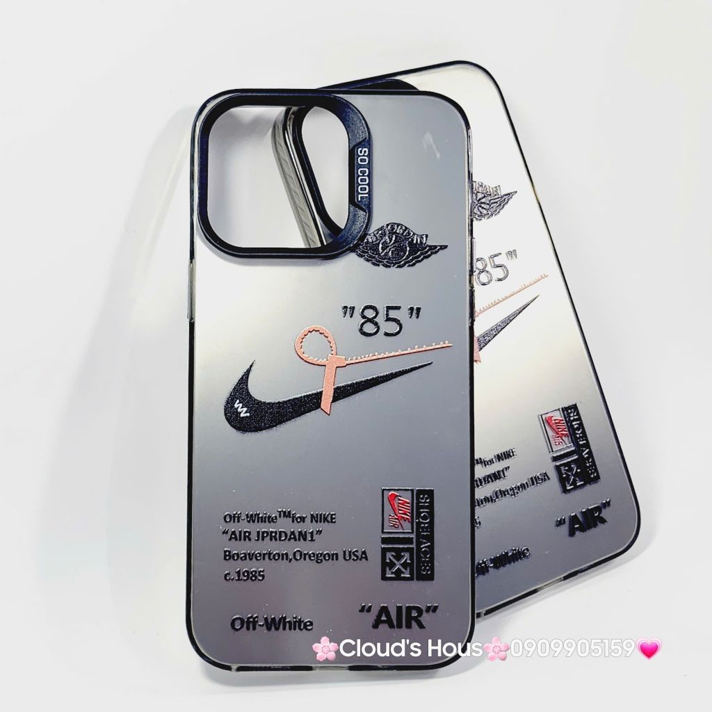 Case Ốp điện thoại iPhone Đen Nhám So Cool Nike Stickers iPhone 11/12/13/14/15/Pro/Promax