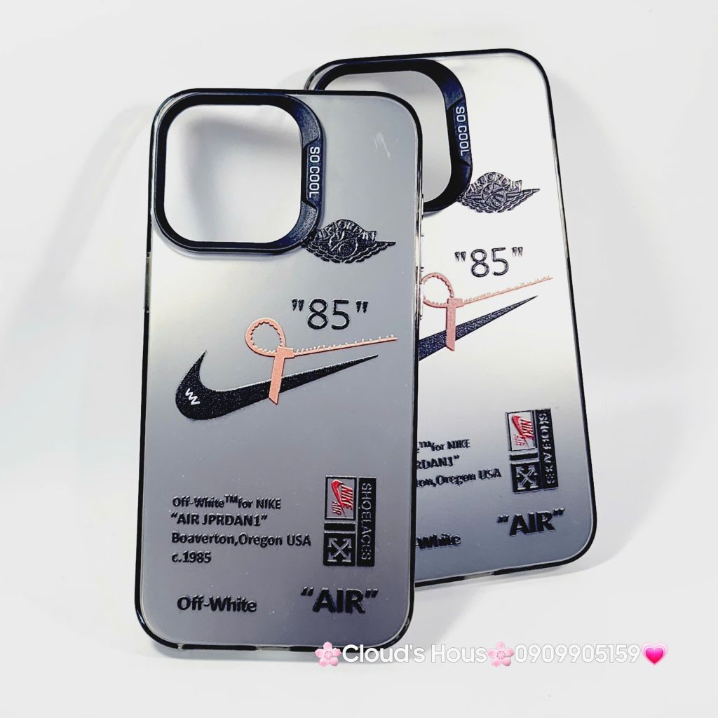 Case Ốp điện thoại iPhone Đen Nhám So Cool Nike Stickers iPhone 11/12/13/14/15/Pro/Promax