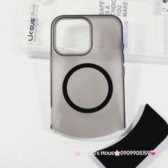 Case Ốp điện thoại iPhone Likgus Màu Nhám Khung Ráp Magsafe Siêu Mỏng Không Vàng iPhone 15/16/Pro/Promax