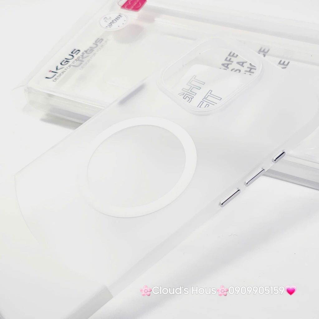 Case Ốp điện thoại iPhone Likgus Màu Nhám Khung Ráp Magsafe Siêu Mỏng Không Vàng iPhone 15/16/Pro/Promax