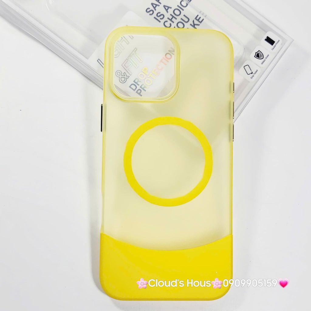 Case Ốp điện thoại iPhone Likgus Màu Nhám Khung Ráp Magsafe Siêu Mỏng Không Vàng iPhone 15/16/Pro/Promax