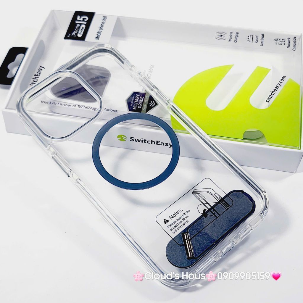 Case Ốp điện thoại iPhone SwitchEasy Trong Magsafe Chống dựng iPhone 16/Pro/Promax