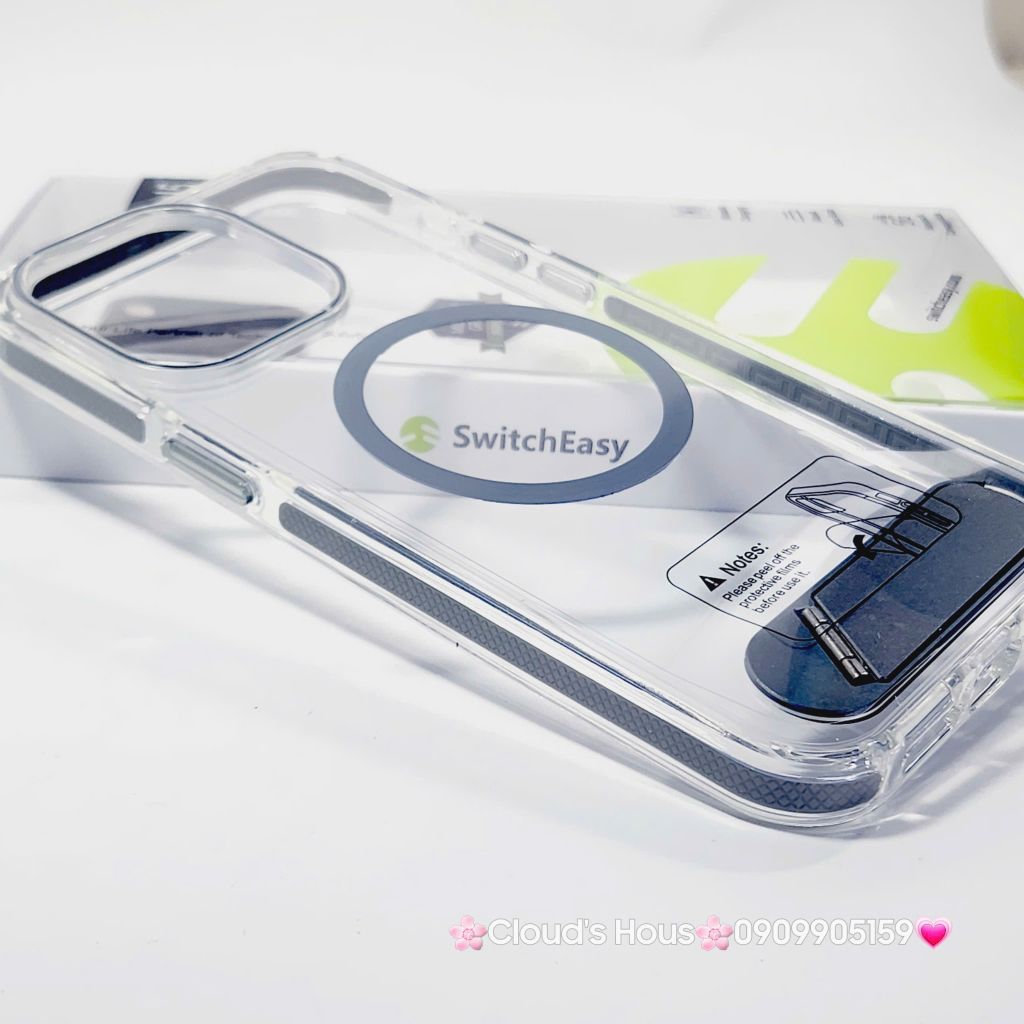 Case Ốp điện thoại iPhone SwitchEasy Trong Magsafe Chống dựng iPhone 16/Pro/Promax