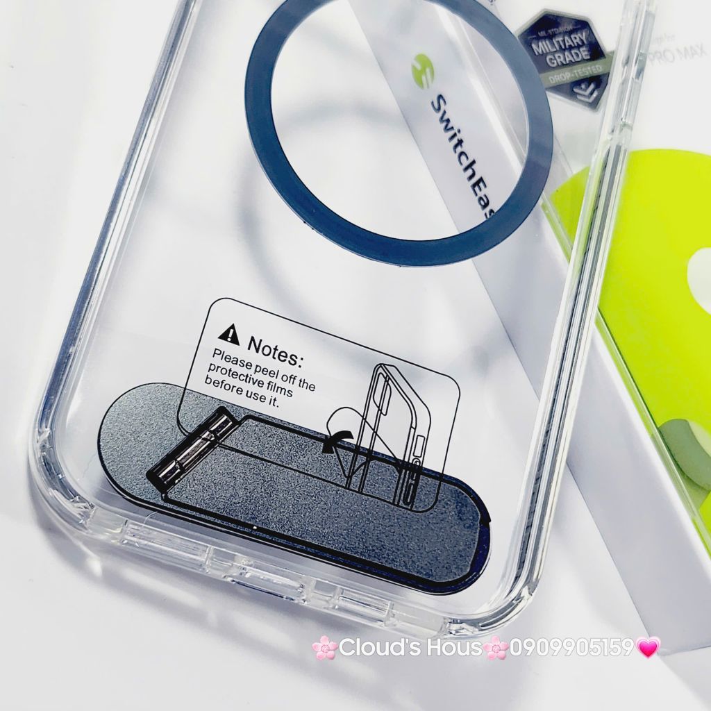 Case Ốp điện thoại iPhone SwitchEasy Trong Magsafe Chống dựng iPhone 16/Pro/Promax
