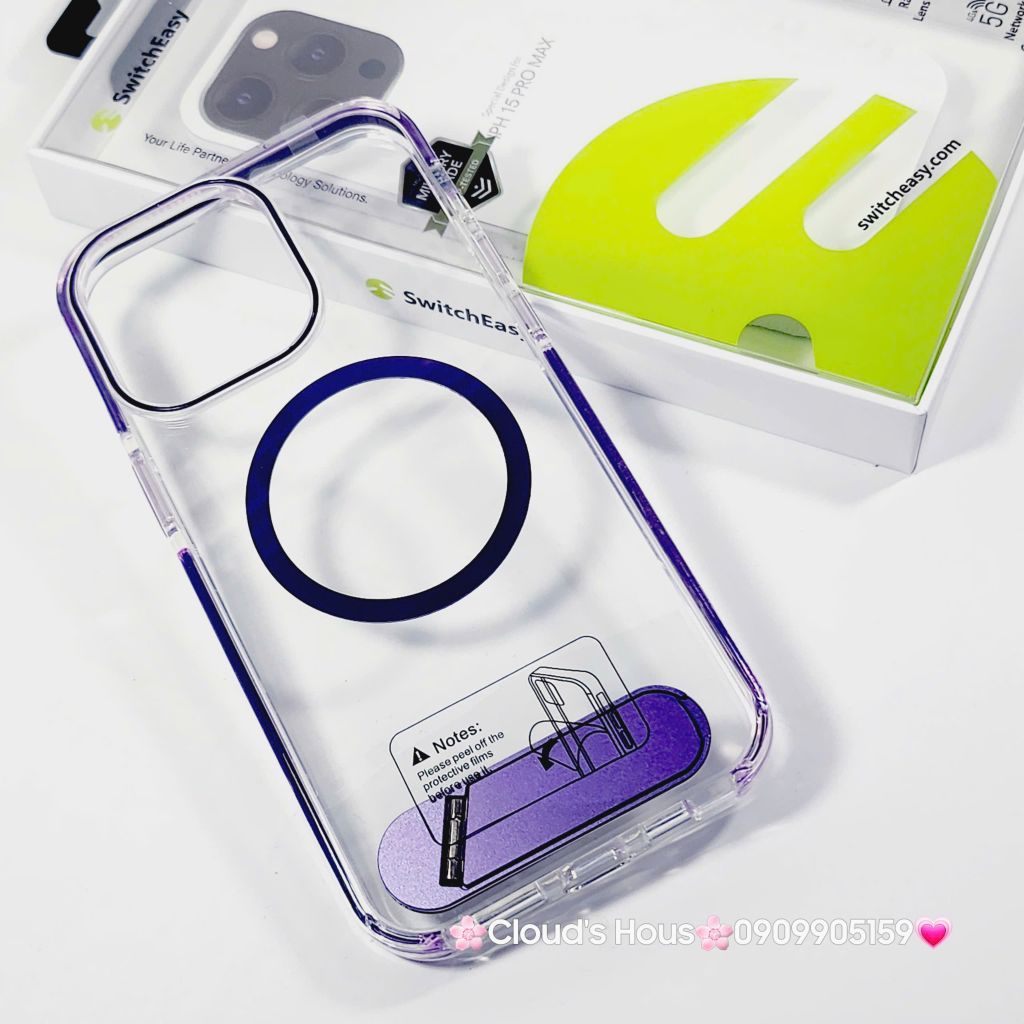 Case Ốp điện thoại iPhone SwitchEasy Trong Magsafe Chống dựng iPhone 16/Pro/Promax