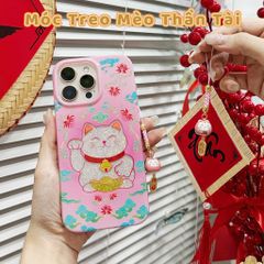 Móc Điện Thoại Móc Túi Phụ Kiện Đẹp Mèo Thần Tài Mini chất liệu sứ