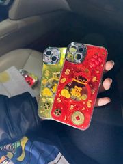Case Ốp điện thoại iPhone TÚI TIỀN thỏi vàng lông vũ iPhone 11/12/13/14/15/16/Pro/Promax TẾT