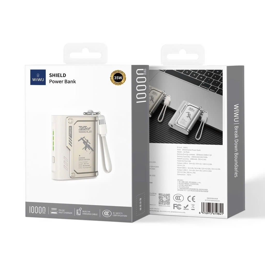 POWERBANK - SẠC DỰ PHÒNG WIWU WI-P026 POWER BANK 10000 MAH PREMIUM 35W