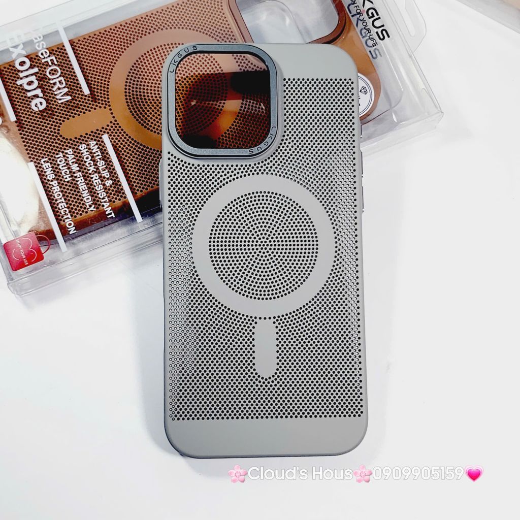 Case Ốp điện thoại iPhone Likgus Magsafe Nhiều Màu Lưng Lưới iPhone 15/16/Pro/Promax