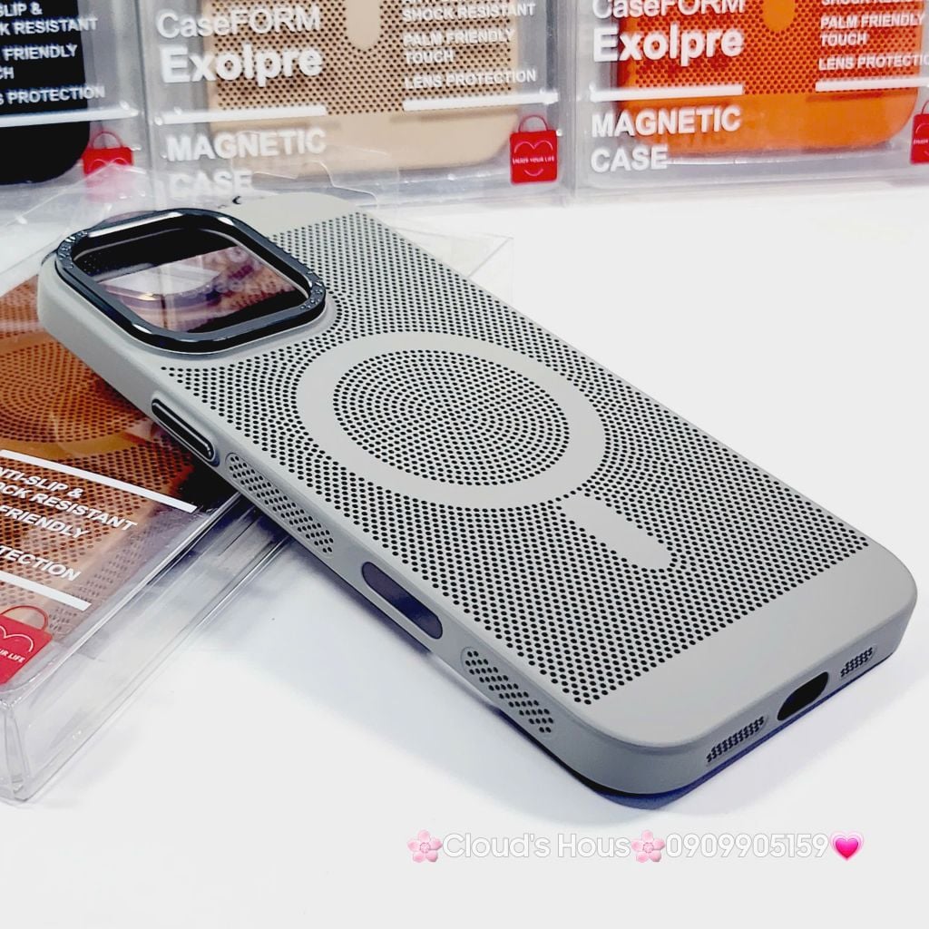 Case Ốp điện thoại iPhone Likgus Magsafe Nhiều Màu Lưng Lưới iPhone 15/16/Pro/Promax