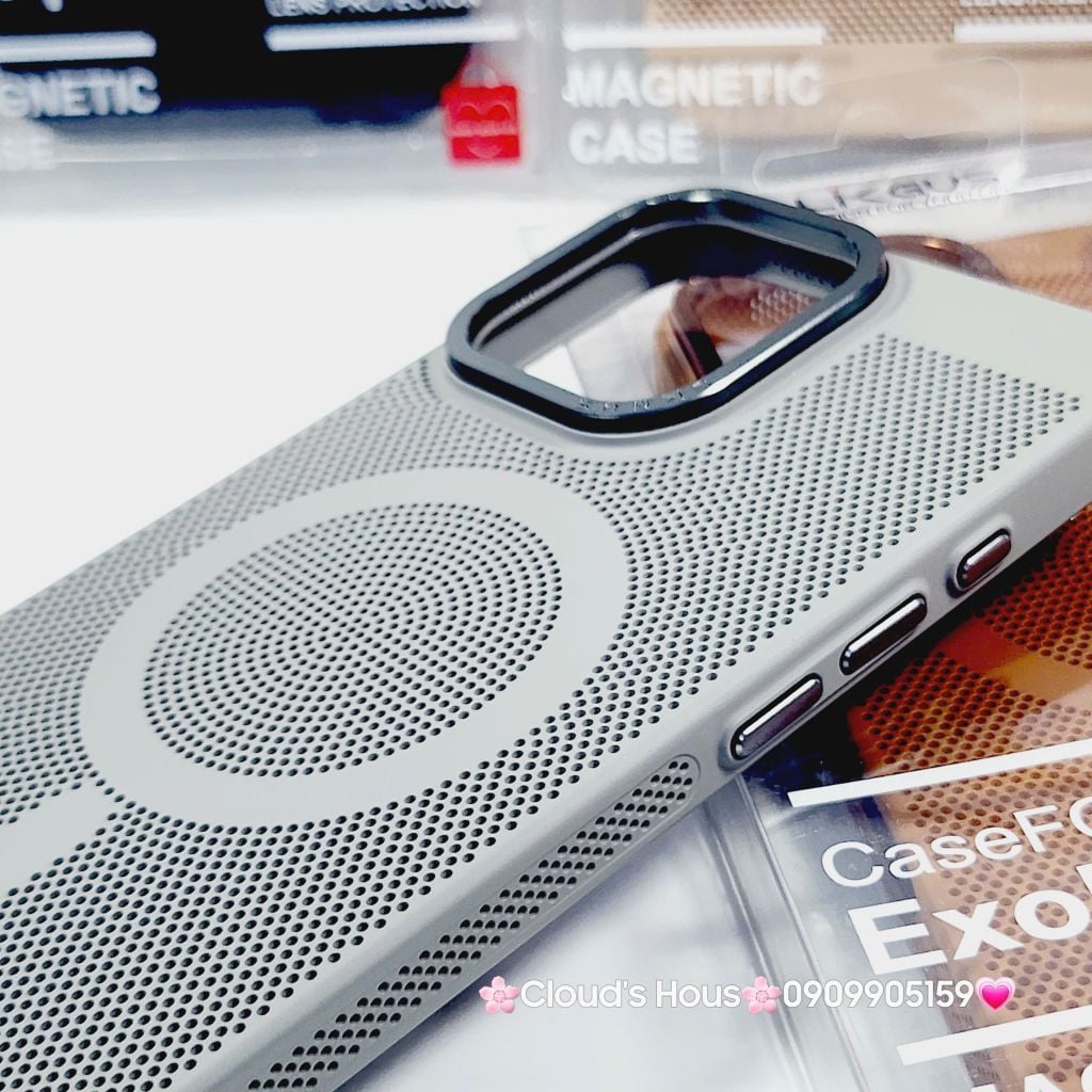 Case Ốp điện thoại iPhone Likgus Magsafe Nhiều Màu Lưng Lưới iPhone 15/16/Pro/Promax