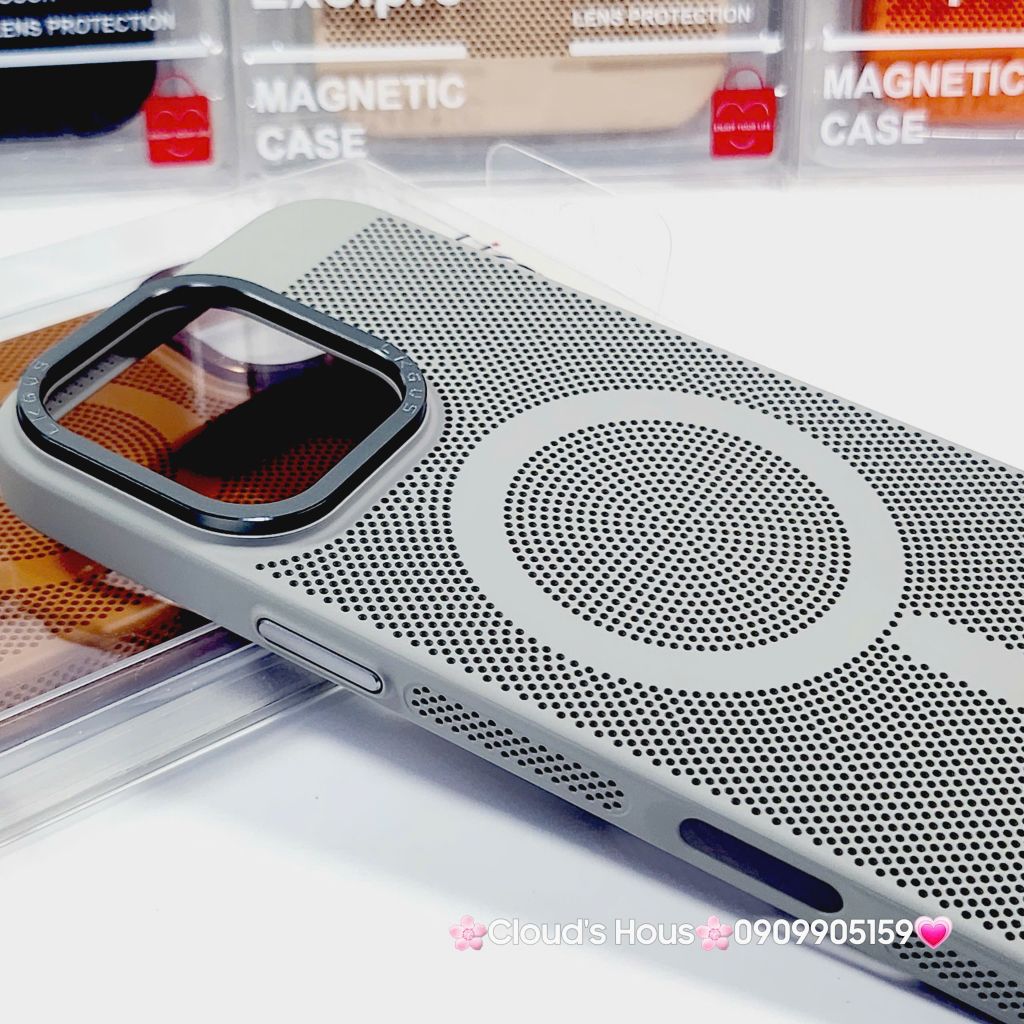 Case Ốp điện thoại iPhone Likgus Magsafe Nhiều Màu Lưng Lưới iPhone 15/16/Pro/Promax