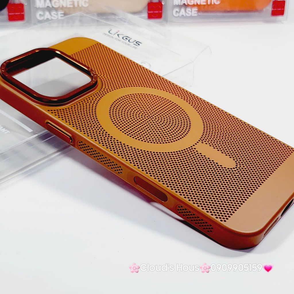 Case Ốp điện thoại iPhone Likgus Magsafe Nhiều Màu Lưng Lưới iPhone 15/16/Pro/Promax