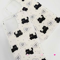 Case Ốp điện thoại iPhone Mèo Đen Lovely Cat iPhone 13/15/16/Pro/Promax