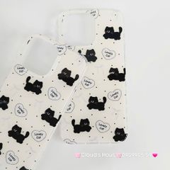 Case Ốp điện thoại iPhone Mèo Đen Lovely Cat iPhone 13/15/16/Pro/Promax