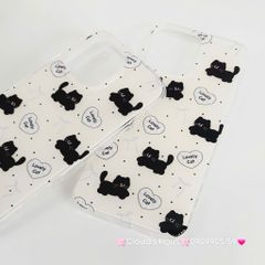 Case Ốp điện thoại iPhone Mèo Đen Lovely Cat iPhone 13/15/16/Pro/Promax