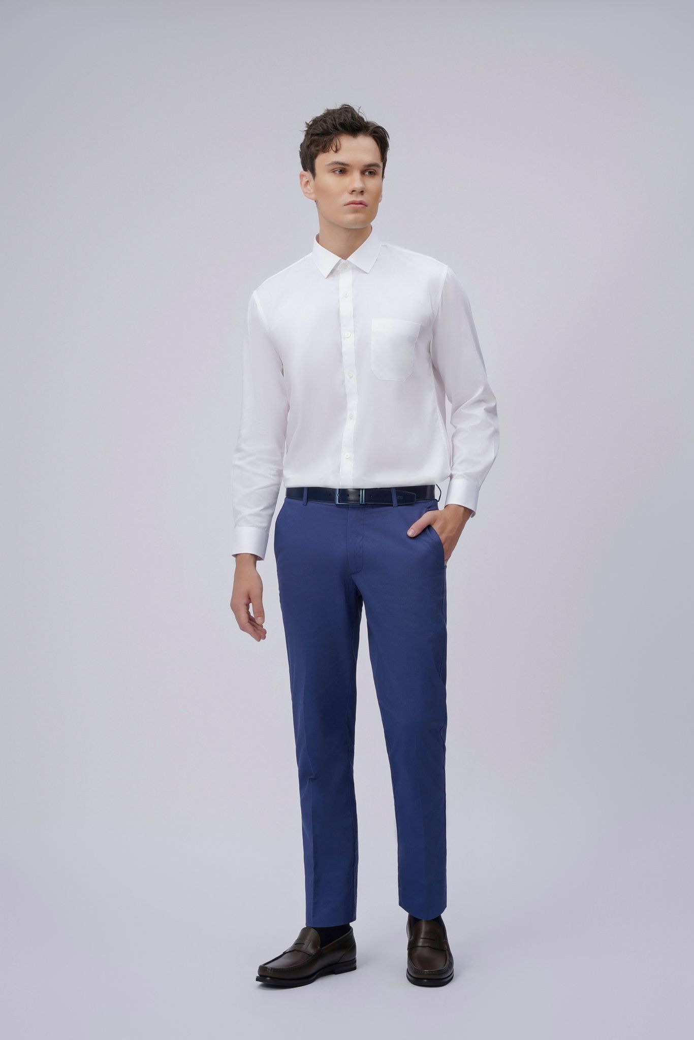  Áo sơ mi nam dài tay Sartoria SLS0032-1WH 