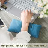  Combo Gối chườm cổ vai gáy + Túi Chườm Mix Hoa Lá Thảo Mộc 24*12cm (Màu xanh dương) 